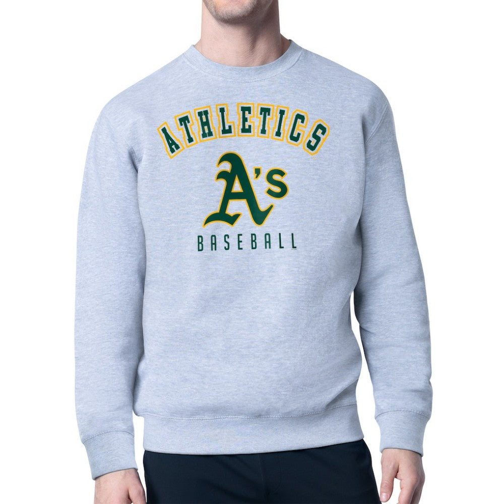 Athletics Starter Team Logo Fleece Pullover Sweatshirt for sale