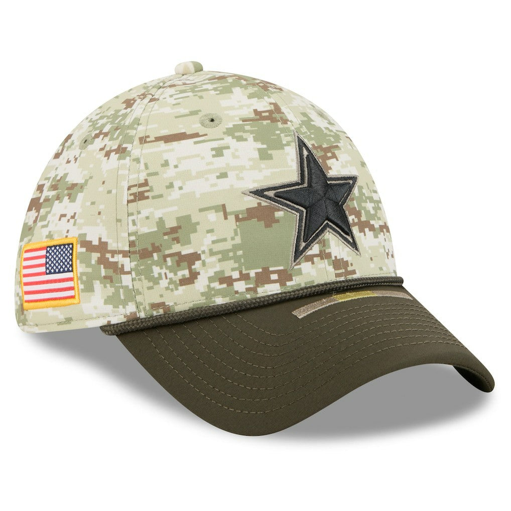 Dallas Cowboys New Era 2025 Salute to Service 39THIRTY Flex Hat - Camo - NFL
