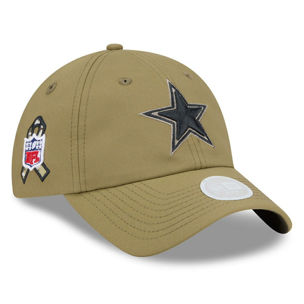 Dallas Cowboys New Era Women's 2025 Salute to Service Pony Tail Adjustable Hat - Green - NFL