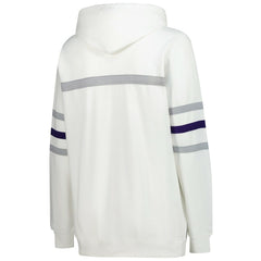 Baltimore Ravens Women's Plus Size Head Coach Throwback Pullover Hoodie - White - Mitchell & Ness