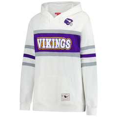 Minnesota Vikings Women's Plus Size Head Coach Throwback Pullover Hoodie - White - Mitchell & Ness
