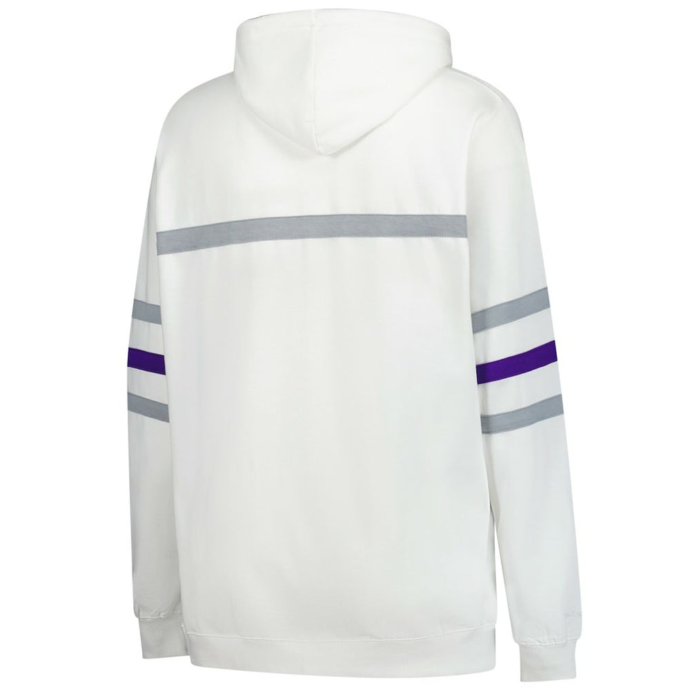 Minnesota Vikings Women's Plus Size Head Coach Throwback Pullover Hoodie - White - Mitchell & Ness