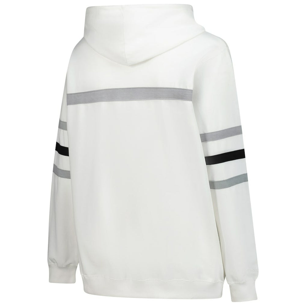 Pittsburgh Steelers Women's Plus Size Head Coach Throwback Pullover Hoodie - White - Mitchell & Ness