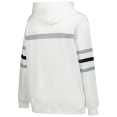 Pittsburgh Steelers Women's Plus Size Head Coach Throwback Pullover Hoodie - White - Mitchell & Ness