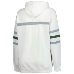 Green Bay Packers Women's Plus Size Head Coach Throwback Pullover Hoodie - White - Mitchell & Ness