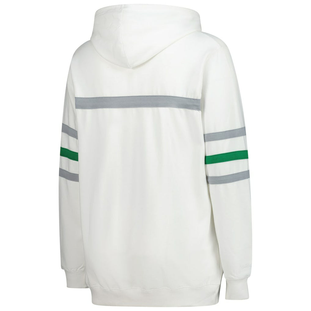 Philadelphia Eagles Women's Plus Size Head Coach Throwback Pullover Hoodie - White - Mitchell & Ness