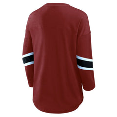 Washington Commanders Women's Plus Size Redzone 3/4-Sleeve Scoop Neck T-Shirt - Burgundy - Fanatics