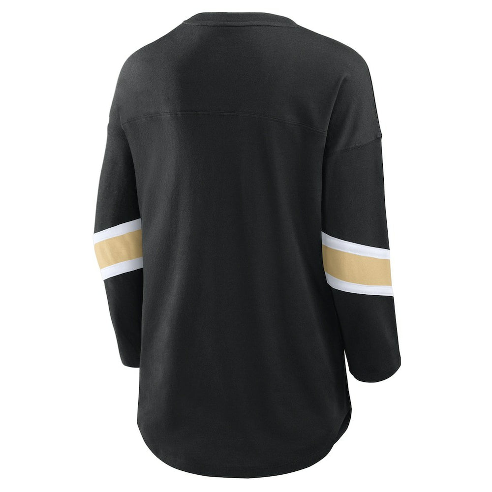 New Orleans Saints Women's Plus Size Redzone 3/4-Sleeve Scoop Neck T-Shirt - Black - Fanatics
