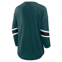 Philadelphia Eagles Women's Plus Size Redzone 3/4-Sleeve Scoop Neck T-Shirt - Green - Fanatics