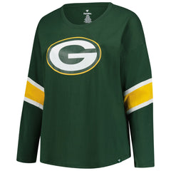 Green Bay Packers Women's Plus Size Redzone 3/4-Sleeve Scoop Neck T-Shirt - Green - Fanatics