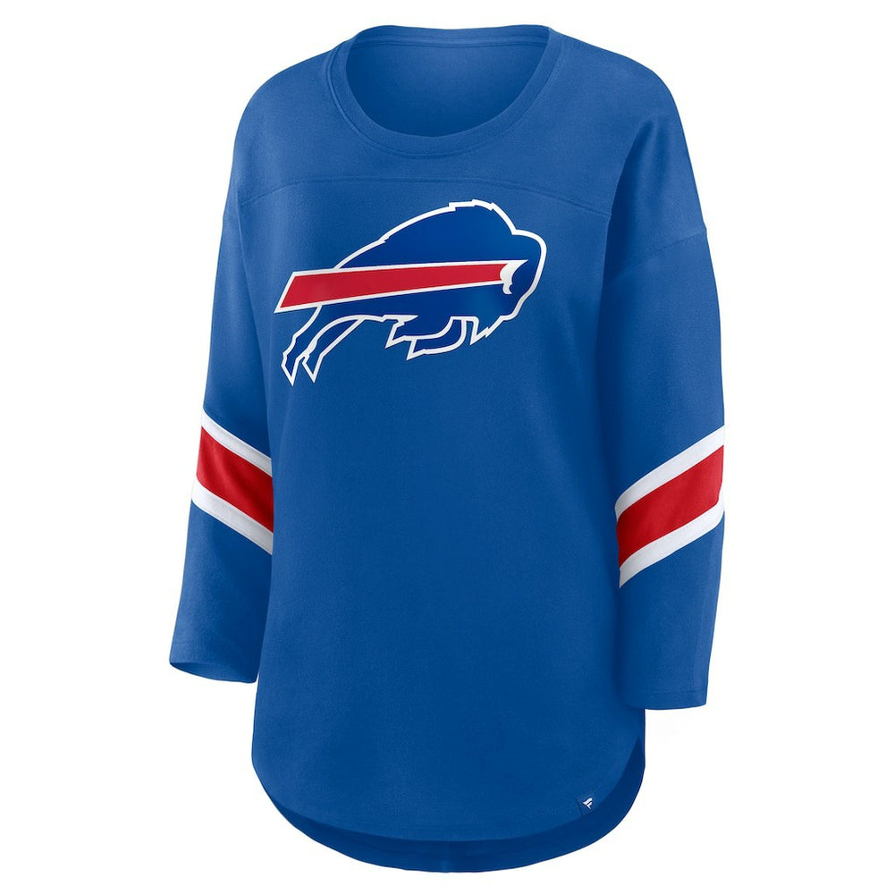 Buffalo Bills Women's Plus Size Redzone 3/4-Sleeve Scoop Neck T-Shirt - Royal - Fanatics