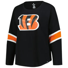 Cincinnati Bengals Women's Plus Size Redzone 3/4-Sleeve Scoop Neck T-Shirt - Black - Fanatics
