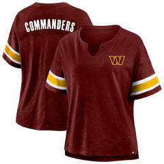 Washington Commanders Women's Plus Size Redzone Notch Neck T-Shirt - Burgundy - Fanatics