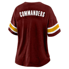 Washington Commanders Women's Plus Size Redzone Notch Neck T-Shirt - Burgundy - Fanatics