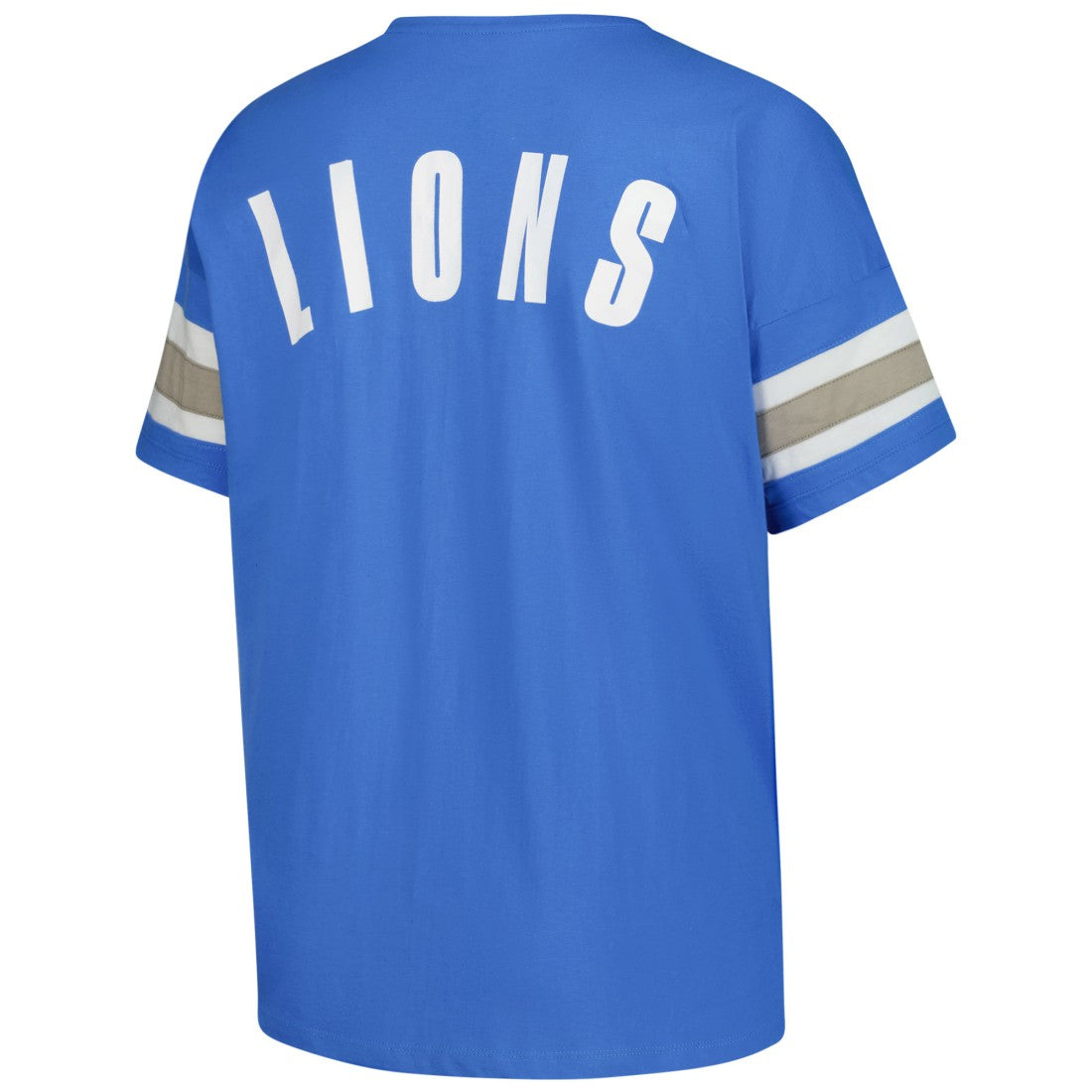 Detroit Lions Women's Plus Size Redzone Notch Neck T-Shirt - Blue - Fanatics
