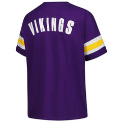 Minnesota Vikings Women's Plus Size Redzone Notch Neck T-Shirt - Purple - Fanatics