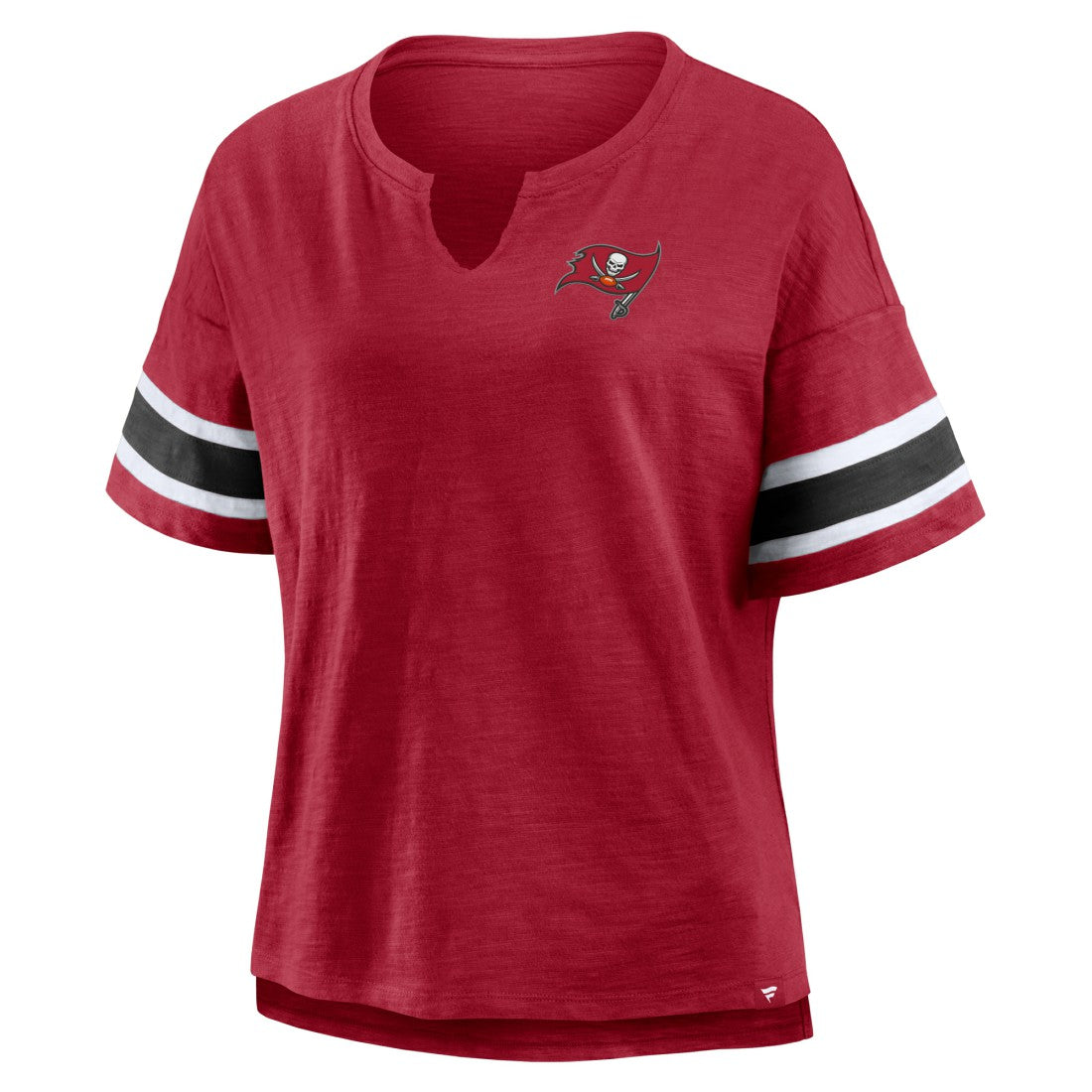 Tampa Bay Buccaneers Women's Plus Size Redzone Notch Neck T-Shirt - Red - Fanatics