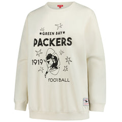 Green Bay Packers Women's Plus Size Shooting Star Sweatshirt - Cream - Mitchell & Ness