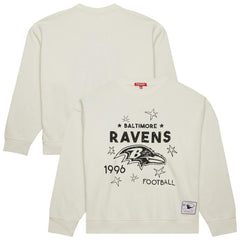 Baltimore Ravens Women's Plus Size Shooting Star Sweatshirt - Cream - Mitchell & Ness