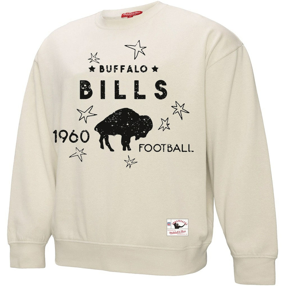 Buffalo Bills Women's Plus Size Shooting Star Sweatshirt - Cream - Mitchell & Ness