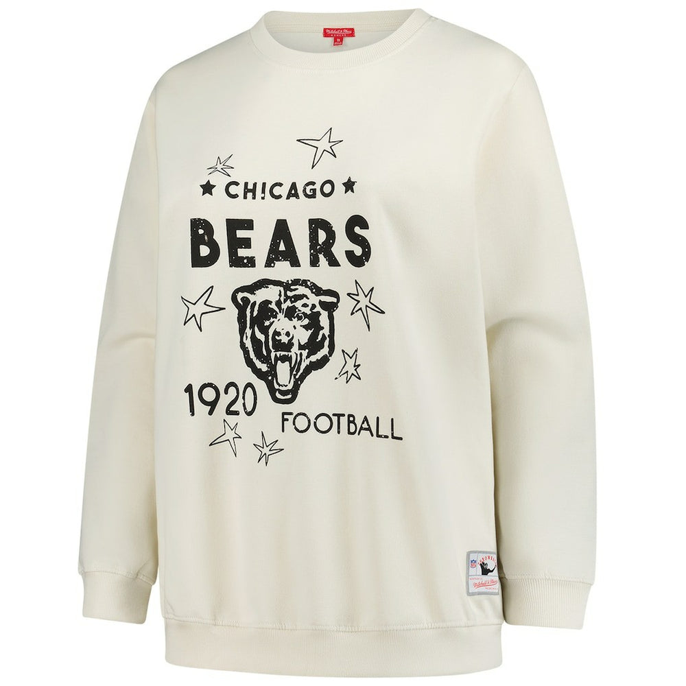 Chicago Bears Women's Plus Size Shooting Star Sweatshirt - Cream - Mitchell & Ness