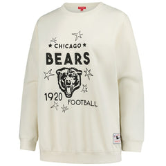 Chicago Bears Women's Plus Size Shooting Star Sweatshirt - Cream - Mitchell & Ness