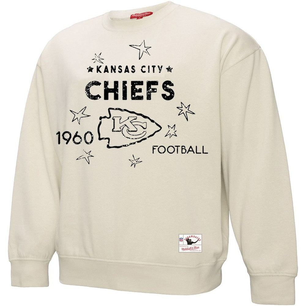 Kansas City Chiefs Women's Plus Size Shooting Star Sweatshirt - Cream - Mitchell & Ness