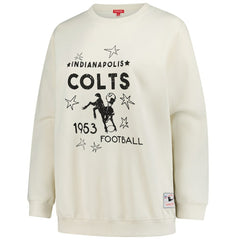 Indianapolis Colts Women's Plus Size Shooting Star Sweatshirt - Cream - Mitchell & Ness