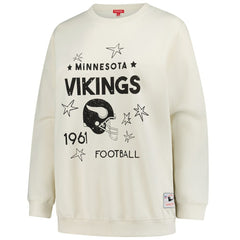 Minnesota Vikings Women's Plus Size Shooting Star Sweatshirt - Cream - Mitchell & Ness
