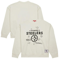 Pittsburgh Steelers Women's Plus Size Shooting Star Sweatshirt - Cream - Mitchell & Ness