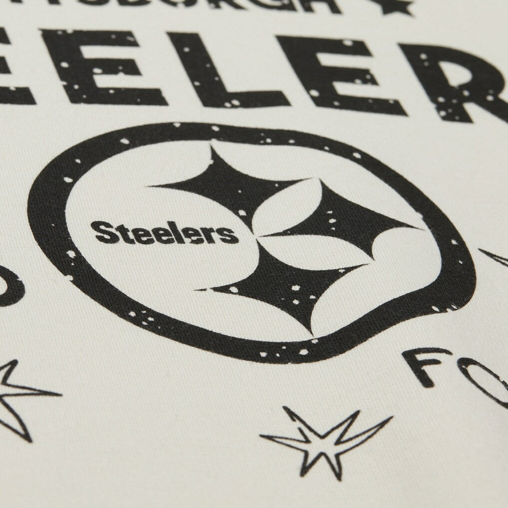 Pittsburgh Steelers Women's Plus Size Shooting Star Sweatshirt - Cream - Mitchell & Ness