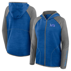 Detroit Lions Women's Plus Size End Around Pass Full-Zip Hoodie - Blue - Fanatics