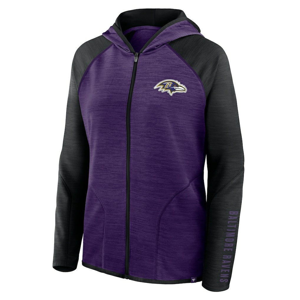 Baltimore Ravens Women's Plus Size End Around Pass Full-Zip Hoodie - Purple - Fanatics