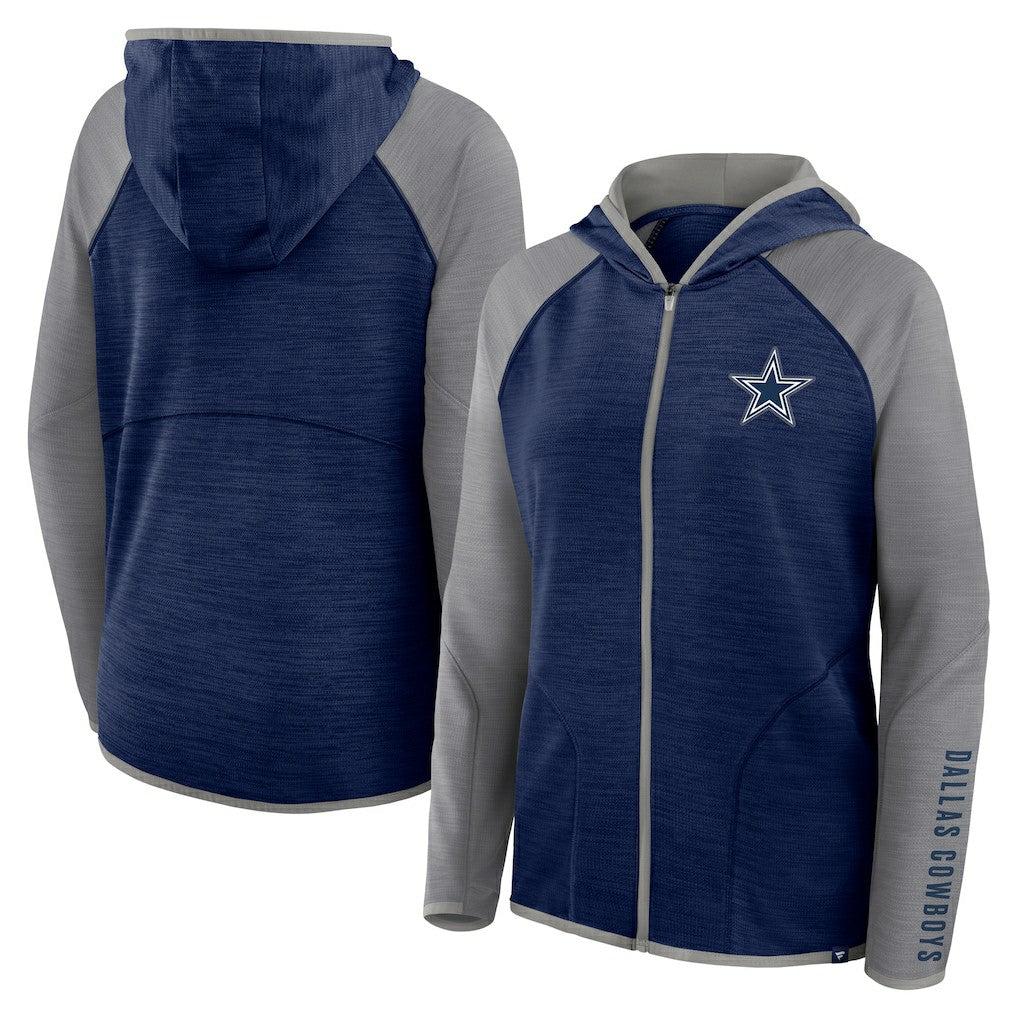 Dallas Cowboys Women's Plus Size End Around Pass Full-Zip Hoodie - Navy - Fanatics