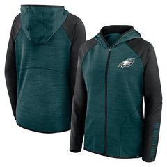 Philadelphia Eagles Women's Plus Size End Around Pass Full-Zip Hoodie - Midnight Green - Fanatics