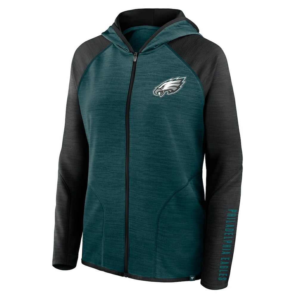 Philadelphia Eagles Women's Plus Size End Around Pass Full-Zip Hoodie - Midnight Green - Fanatics
