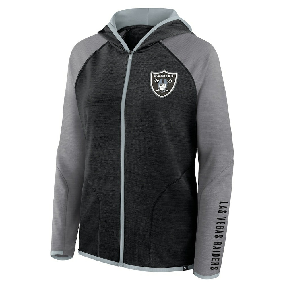 Las Vegas Raiders Women's Plus Size End Around Pass Full-Zip Hoodie - Black - Fanatics