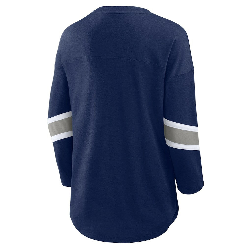 Dallas Cowboys Women's Plus Size Redzone 3/4-Sleeve Scoop Neck T-Shirt - Navy - Fanatics