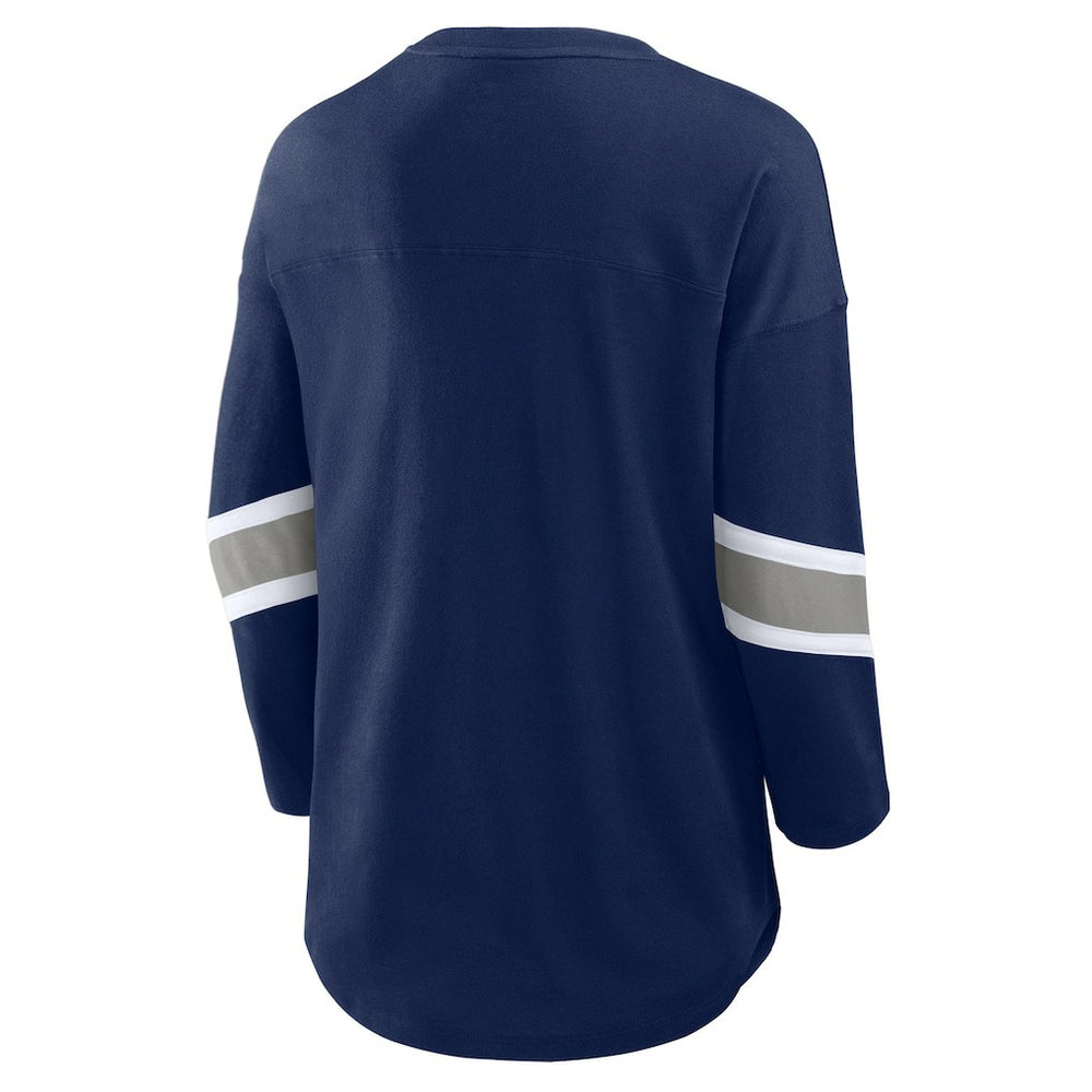 Dallas Cowboys Women's Plus Size Redzone 3/4-Sleeve Scoop Neck T-Shirt - Navy - Fanatics