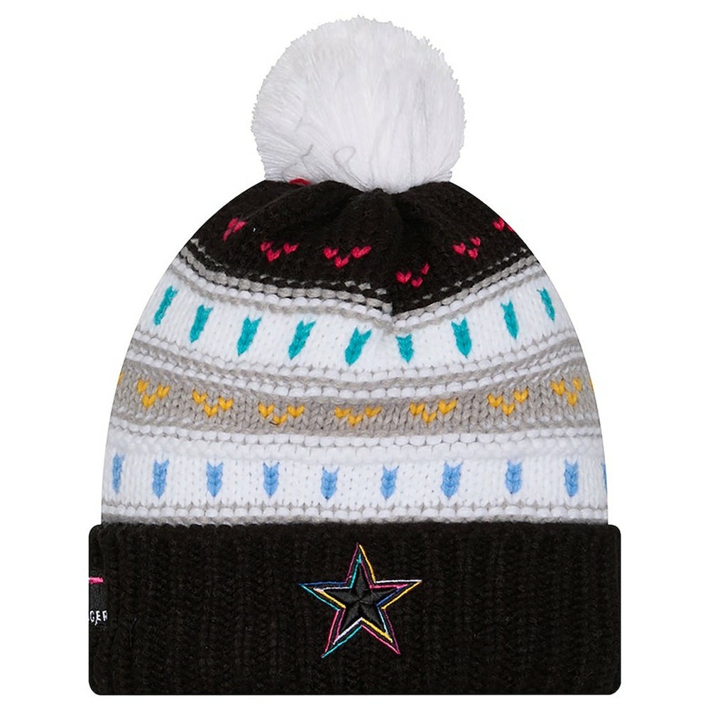 Dallas Cowboys New Era Women's 2025 NFL Crucial Catch Cuffed Knit Hat with Pom - Black - NFL