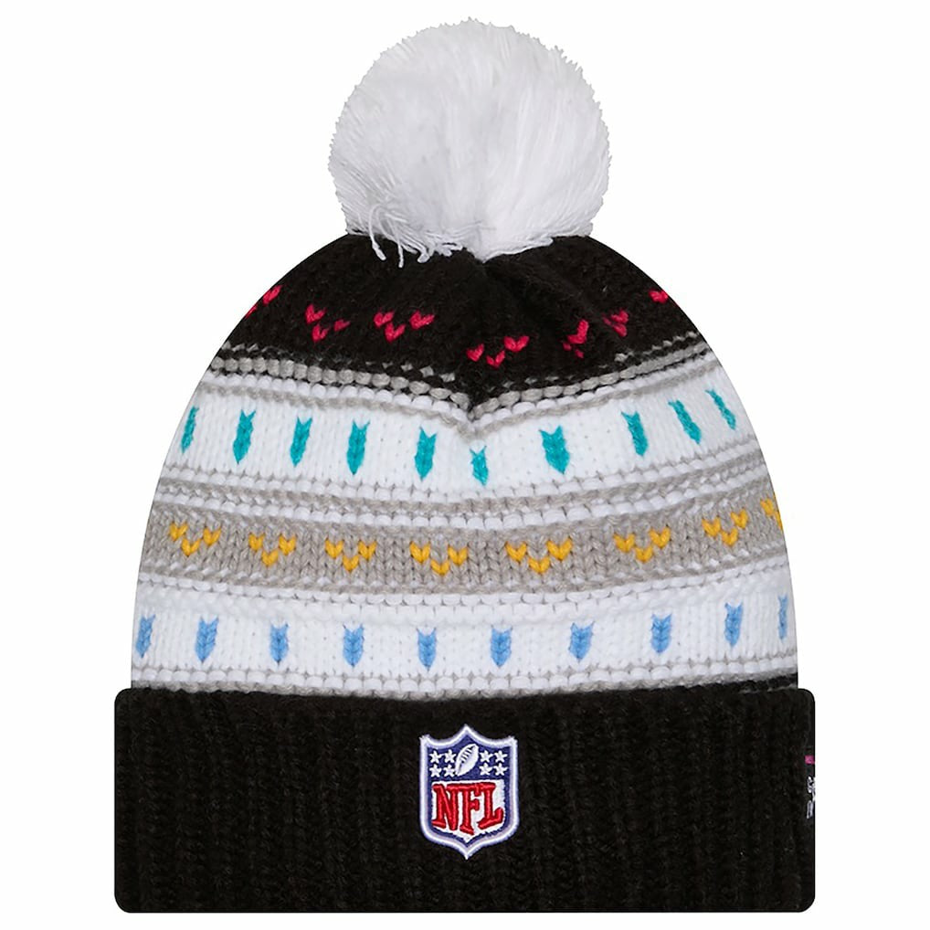 Dallas Cowboys New Era Women's 2025 NFL Crucial Catch Cuffed Knit Hat with Pom - Black - NFL