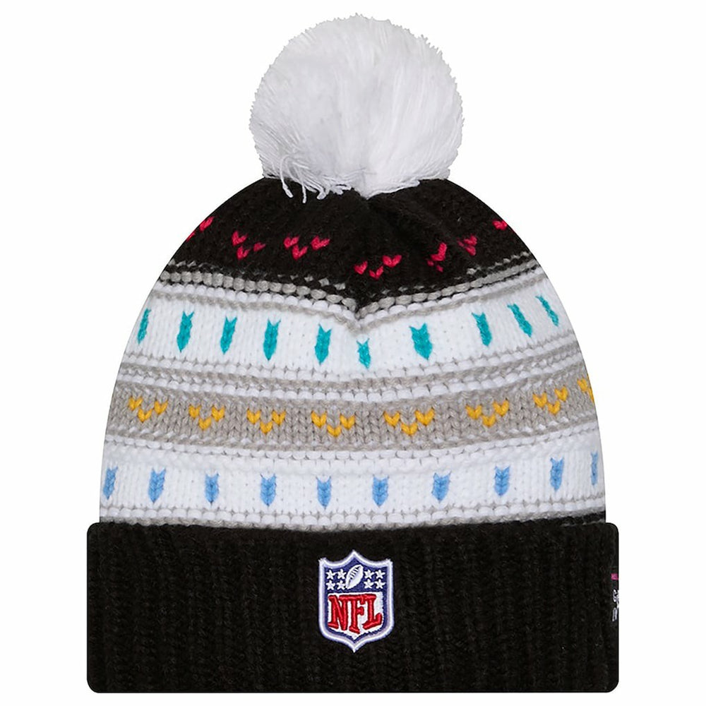 Dallas Cowboys New Era Women's 2025 NFL Crucial Catch Cuffed Knit Hat with Pom - Black - NFL