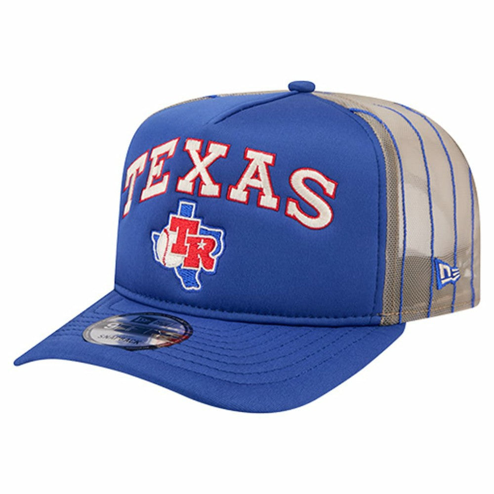 Texas Rangers New Era Vintage Arched Foam Front 9FIFTY A-Frame Adjustable Trucker Hat Discount