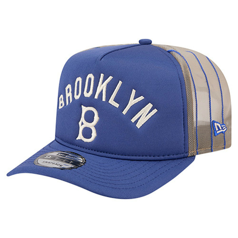 Los Angeles Dodgers New Era Vintage Arched Foam Front 9FIFTY A-Frame Adjustable Trucker Hat for sale