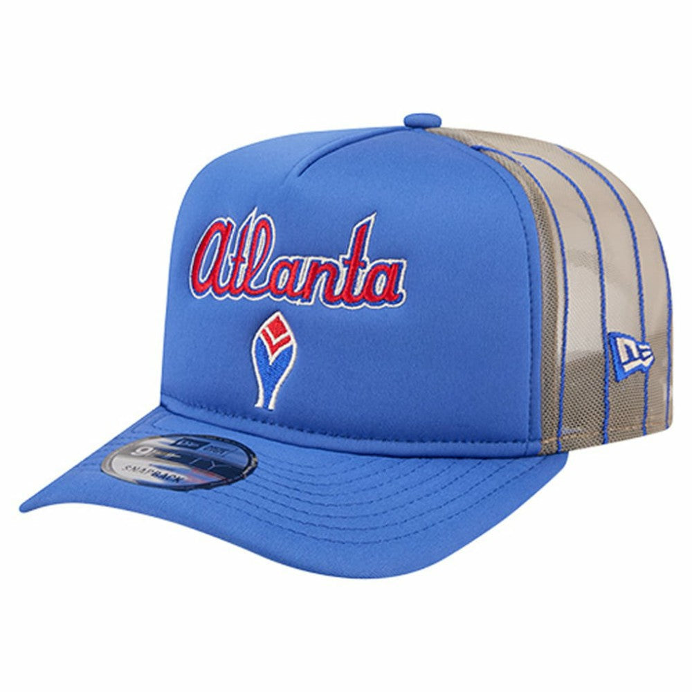 Atlanta Braves New Era Vintage Arched Foam Front 9FIFTY A-Frame Adjustable Trucker Hat Online
