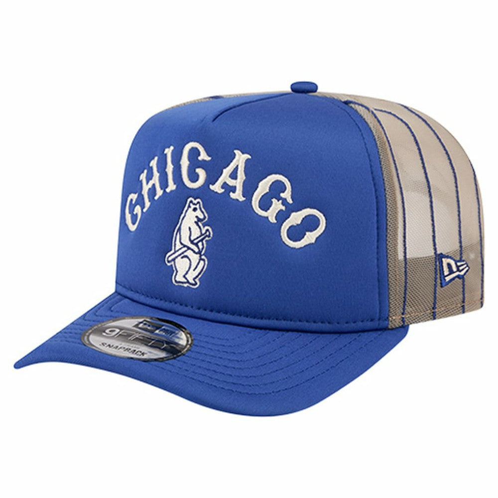Chicago Cubs New Era Vintage Arched Foam Front 9FIFTY A-Frame Adjustable Trucker Hat Online