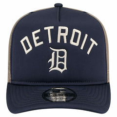 Detroit Tigers New Era Vintage Arched Foam Front 9FIFTY A-Frame Adjustable Trucker Hat Outlet