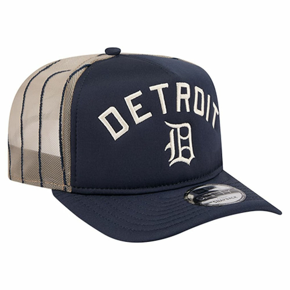 Detroit Tigers New Era Vintage Arched Foam Front 9FIFTY A-Frame Adjustable Trucker Hat Outlet