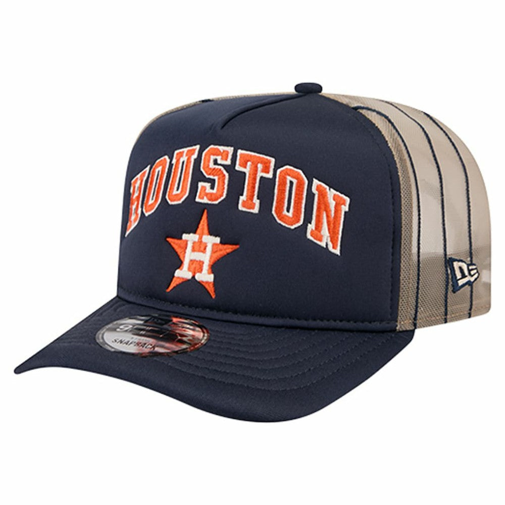 Houston Astros New Era Vintage Arched Foam Front 9FIFTY A-Frame Adjustable Trucker Hat for sale