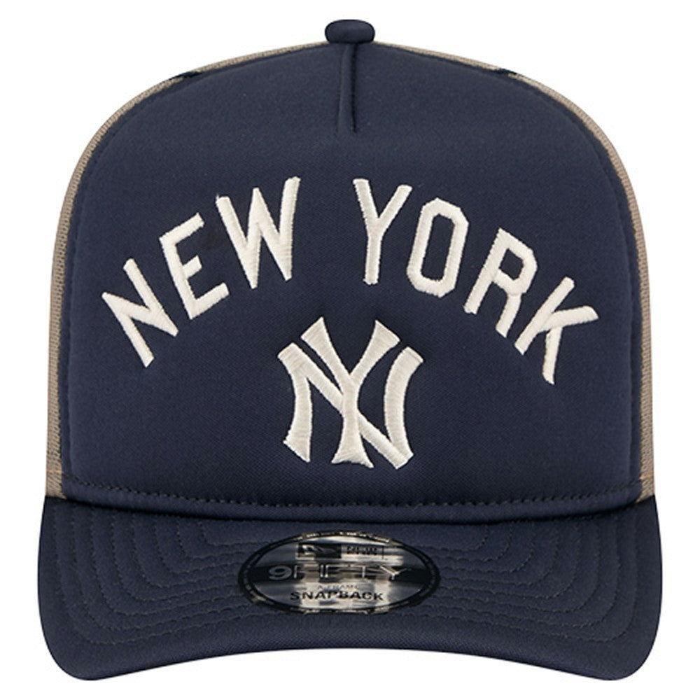 New York Yankees New Era Vintage Arched Foam Front 9FIFTY A-Frame Adjustable Trucker Hat Online